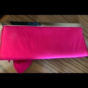 Silk/ leather handbag NWT, dimensions 9,5 x4.25 inches